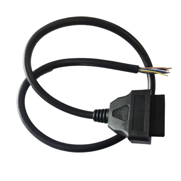 fêmea aberta do cabo de 12V 24V OBD2 ao material do PE do PVC da extremidade de abertura