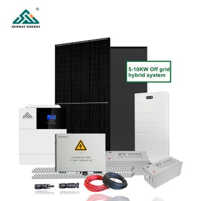 5KW 10KW MPPT Controlador Sistema solar completo para casa fora da rede no modo híbrido