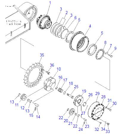 208-27-00411 208-27-00421 208-27-71651 208-27-71183 Excavator Final Drive For Komatsu PC400-7 PC450-7 PC450-8