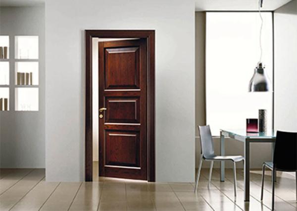 Unfinished Solid Wood Doors Single / Double Glazed Glass For Interior Room