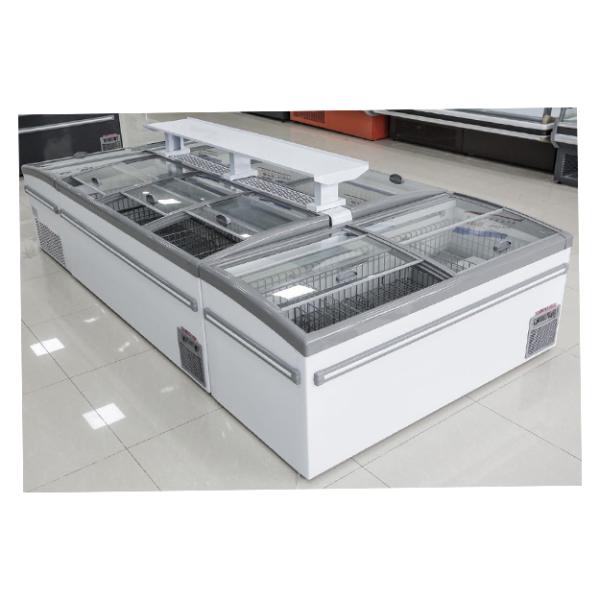 Horizontal Large Commercial Supermarket/Store Refrigerated Display Island Cabinet Freezer