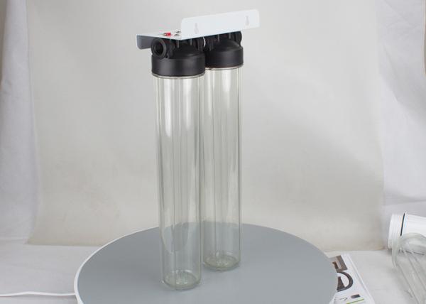 20'' slim twin sump clear  water filter housings with 1 inch in/out port