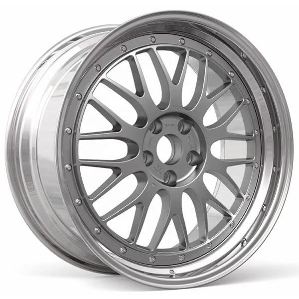 Lightweight Strongest 2 piece brushed slivery luxury forged wheel rim factory