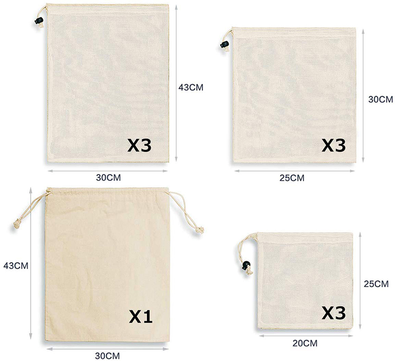 Продуктовые сумки хлопка ISO9002 BSCI многоразовые цепляют чистую сумку Drawstring GOTS