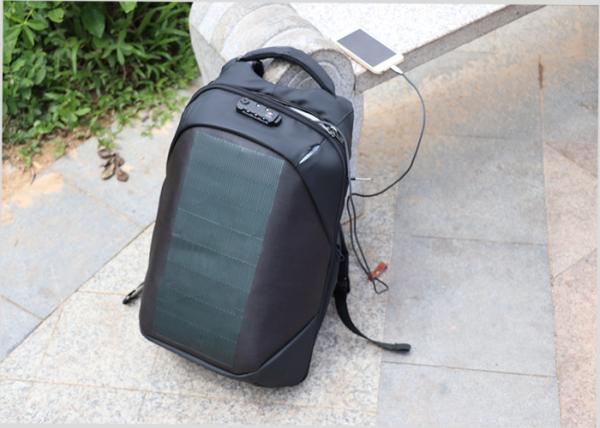 Multi Function Solar Powered Backpack , Anti Theft Solar Backpack For Laptop