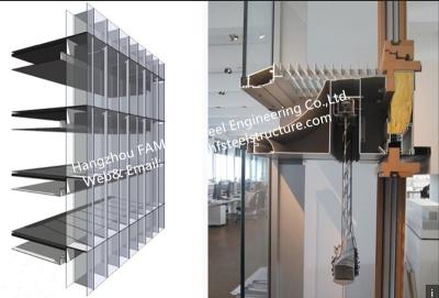Sistema de vidro da parede de cortina da Dobro-Pele-fachada com vidro isolado e laminado do thermal