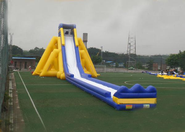 Aquatic Giant Bouncy Slide , Inflatable Wet Slide Long Slip Way High Elastic