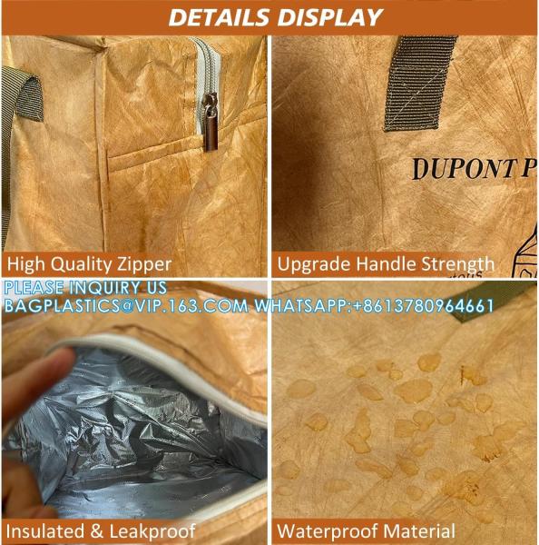 Lunch Bag Women Insulated Lunch Bag Cooler, Portable Tyvek Lunchboxes Women,Large Lunch Tote Great Work, Hiking