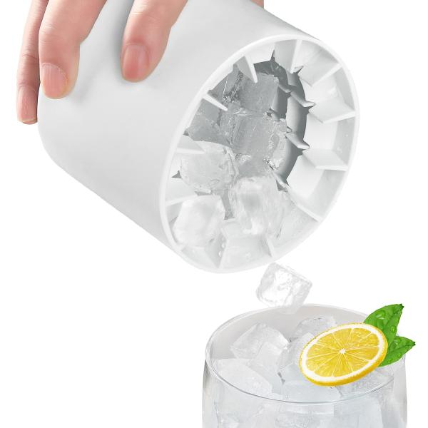 Cylinder Silicone Ice Cube Mold Decompress Ice Lattice Press Type Mini Ice Maker Cup