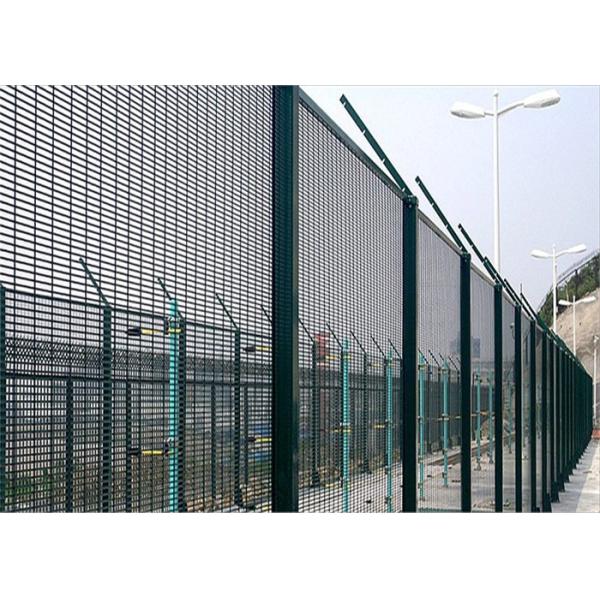 High Safety Powder Coated Anti Climb Fencing Welded Mesh Security 358