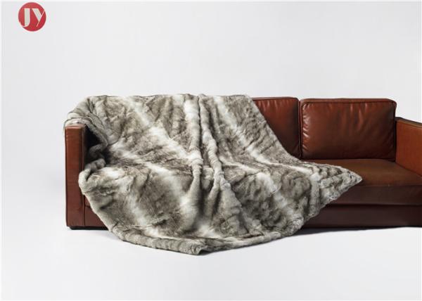 Exotic Faux Chinchilla Throw Blanket , Chinchilla Faux Fur Throw Blanket