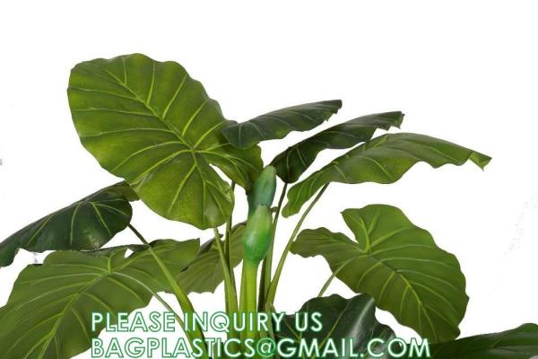 Fake Colocasia Esculenta, Plastic variegata artificial Taro, Subtropics Faux Swiss Cheese Plant For Home Garden Office