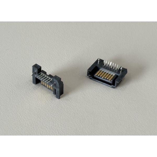 13 Pin SATA board mount connector, 1.27mm pitch vertical SMT PCB connector for high speed data transmission, HDD / SSD storage, industrial electronic server customization