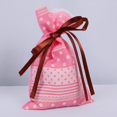 Bolsa con cordón no tejida ecológica de 16x6x12 pulgadas con logotipo personalizado