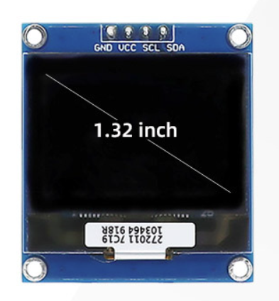1.32 Inch 128x96 Dot Matrix OLED Module SSD1327Z COG Design I2C 4-Pin 3~5V