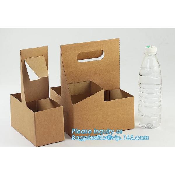 Eco Friendly Disposable Kraft Paper Take Out 2 Pack Coffee Cup Drink Carriers 2 Pack Paper Cup Holders bagease package