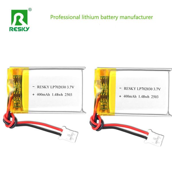 Power Batteries 702030 3.7V 400mAh Rechargeable Polymer Lithium Battery Cells For Wireless Headphone