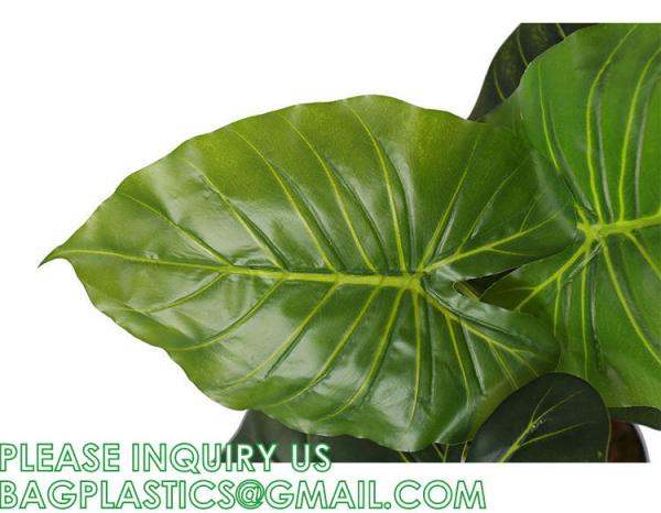 Artificial Monstera Deliciosa Plant 37 Fake Tropical Palm Tree, Perfect Faux Swiss Cheese Plants in Pot