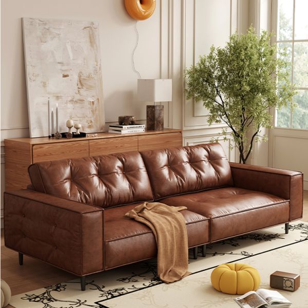 Light Luxury Mid-Century Modular Sectional Sofa for Small Apartment Modern Minimalist Living Room Sofa Set