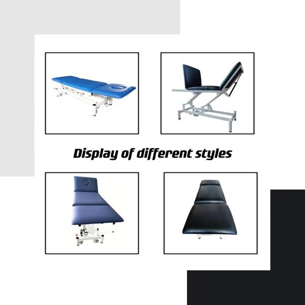 Blue And Black Two Color Medical Examination Bed For Hospital