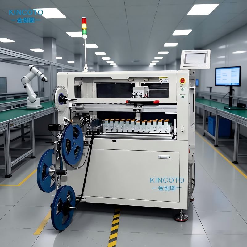 Tube to Tape Automatic IC Programmer | 12-Station 2500 UPH Reel to Reel Chip Burner for MCU/Flash Packaging