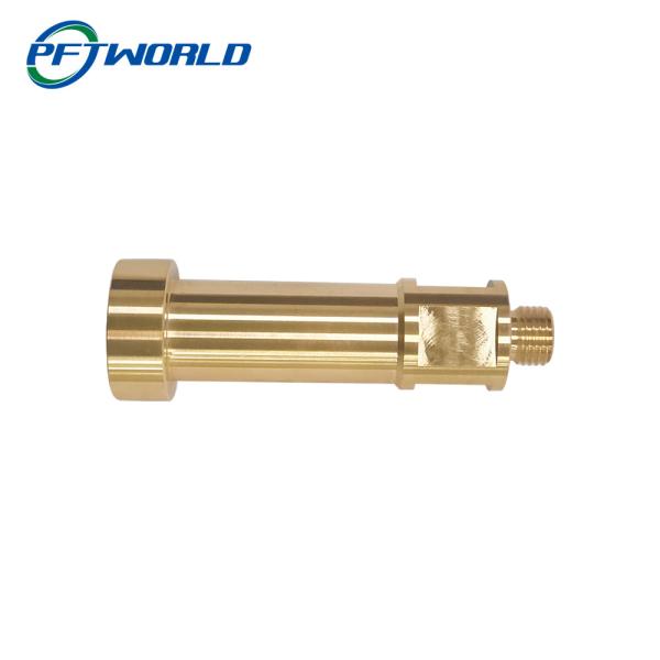 Ouro que lustra as peças de bronze do CNC que fazem à máquina a precisão do equipamento médico dos acessórios