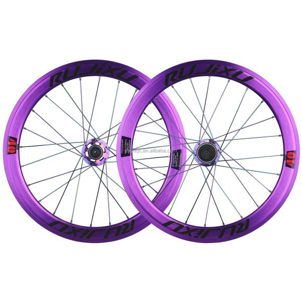 Purple 20 Inch Bike Wheelset Disc Brakes 20