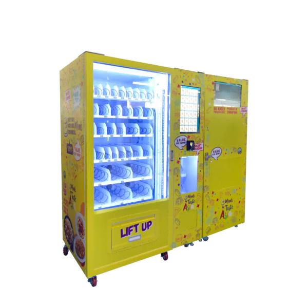 Healthy Options Cold Drink Fresh Food Vending Machine With Double-Glass Door Metal Sheet