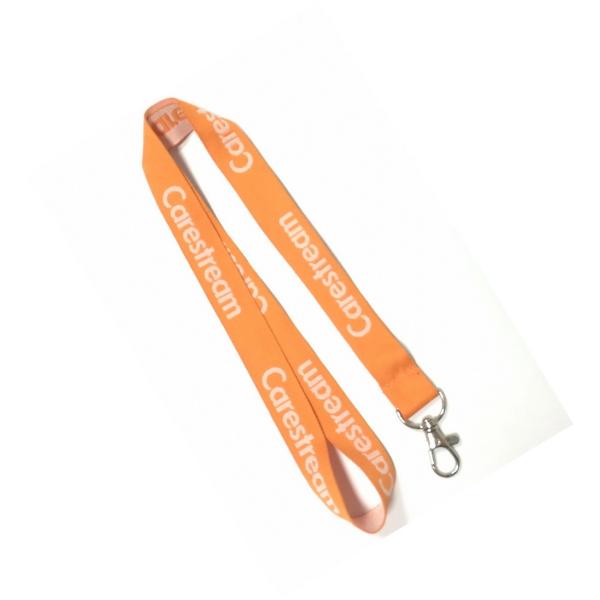 Both Sides Woven Logo Promotional Cell Phone Lanyard Neck Strap With Polyester Material