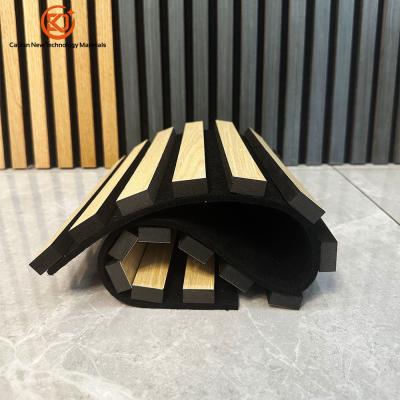 Customizable 3D Wood Veneer MDF Wave Panels - Bendable, Curly & Great for Acoustic Design