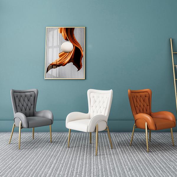 Banquet Stainless Steel Luxury Dining Chair With Leather Seat