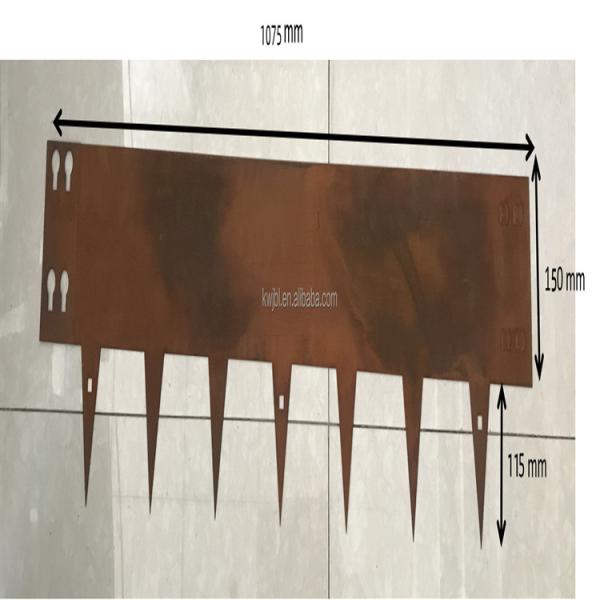 paisagem de aço alta de 200mm Corten que afia a resistência de oxidação