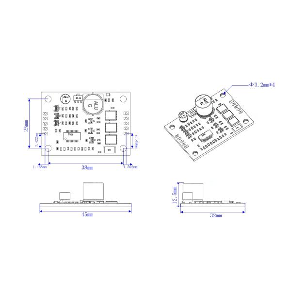 5V~28V DC Wide Voltage Range Brushless Motor Controller 5A Driver Board For No Hall BLDC Motor