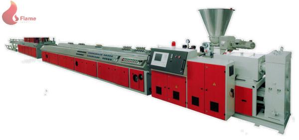 Plate wood plastic composite extrusion machine 55kw For PVC / PE / PP