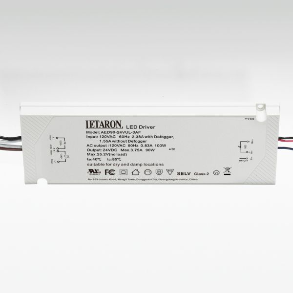 Letaron US 24V 90W Mirror Light LED Driver Integrated Relay Control with Cables