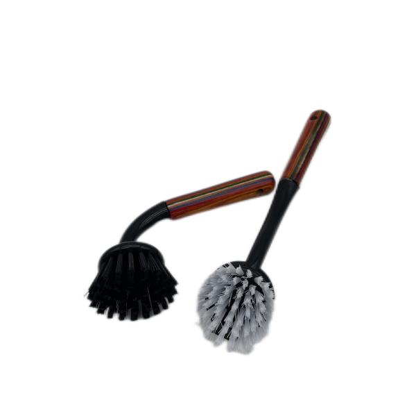Escova de limpeza de alta qualidade por atacado do prato da cozinha com punho de madeira
