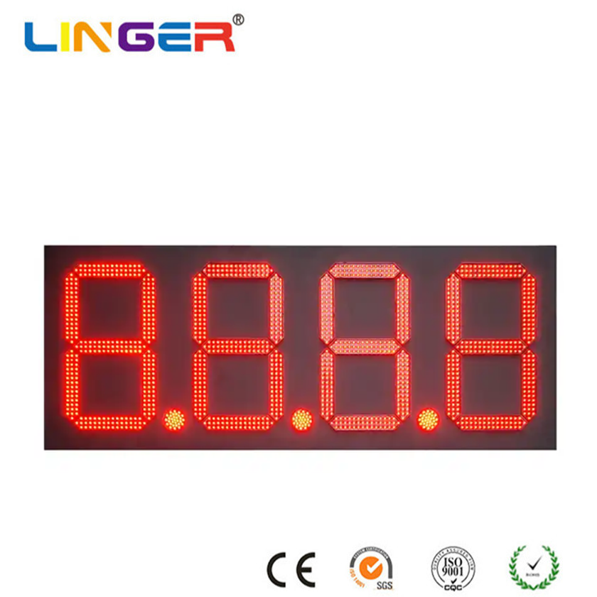 Single Color LED Gas Price Signs Red / Green / Blue Gas Price Signs Digital With Cooling Fan