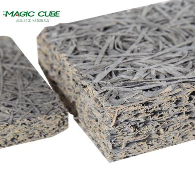 600*2400mm Chapas de teto acústicas de fibras de madeira para decoração de parede em edifícios de escritórios