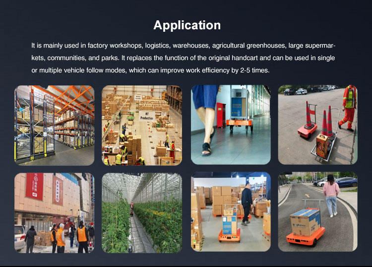 High-Efficiency Cost-Effective Warehouse Cargo Trolley Autonomous Vehicle Robot Delivery