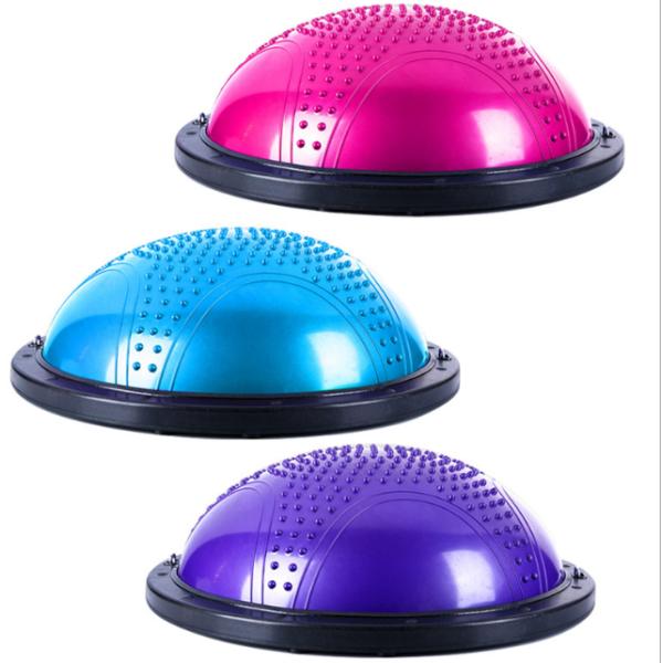 Purple Half Exercise Ball For Massage Customized Logo Environmentally Friendly