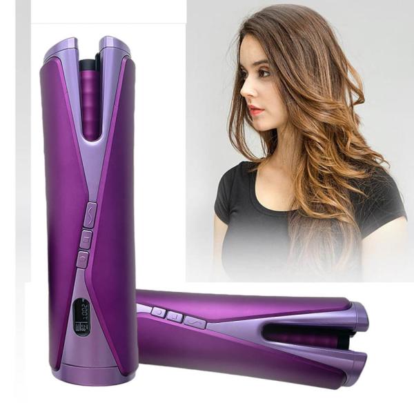 Modelador de cabelo sem fio PTC, modelador de cabelo automático de música USB viagem recarregável modelador de cabelo