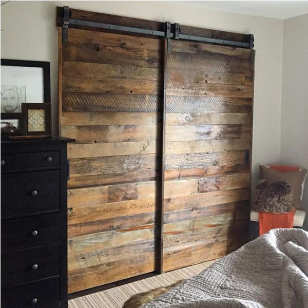 Sound Proof Classic Double Interior Sliding Barn Doors For Homes CE Approved
