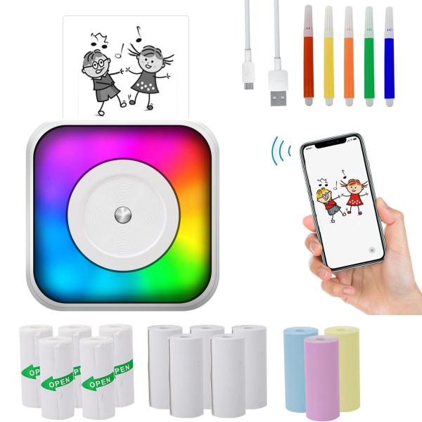 OEM Portable Thermal Papers Mini Inkless Printer For IOS Android