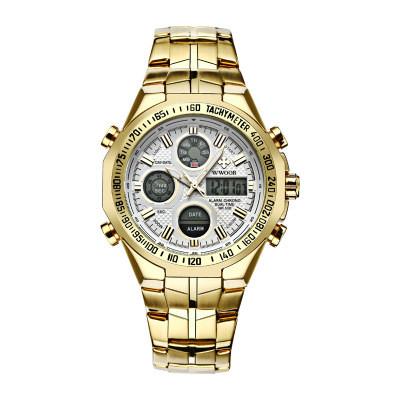 Alarme de prata de quartzo de Digitas dos senhores dos relógios de Digitas 3BAR do à prova de água de 230mm