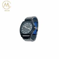 Nouveau design argent et noir Bezel imperméable au quartz montre de mouvement pour adulte