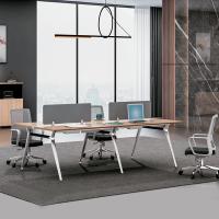 Nouveaux postes de travail de bureau Table de bureau modulaire en bois pour 4 personnes avec cloison