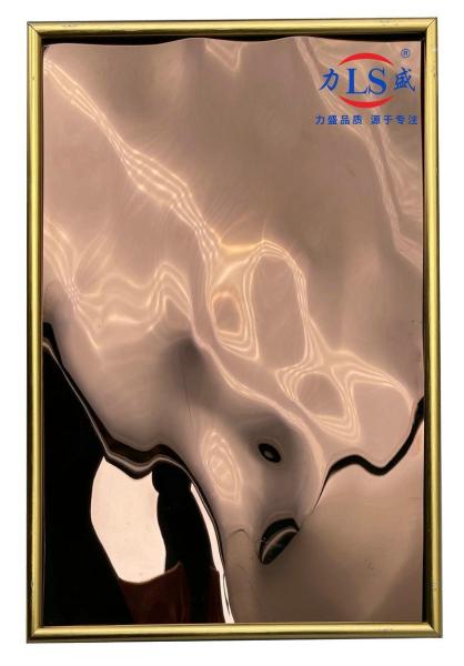 Tôle d'acier inoxydable gaufrée colorée SS201 SS316, motif de vagues d'eau