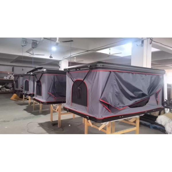 Waterproof Hard Shell Roof Top Tent for 6-Person Jeep SUV Wrangler Aluminum Fold Car Tent with Ladder Accessory