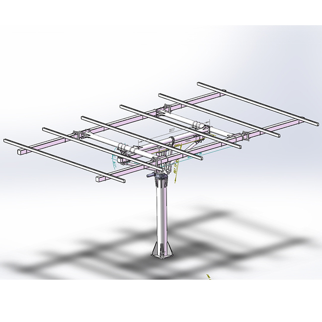 12 Panels Double Axis Solar Tracker 6kw Dual Access Solar Tracker