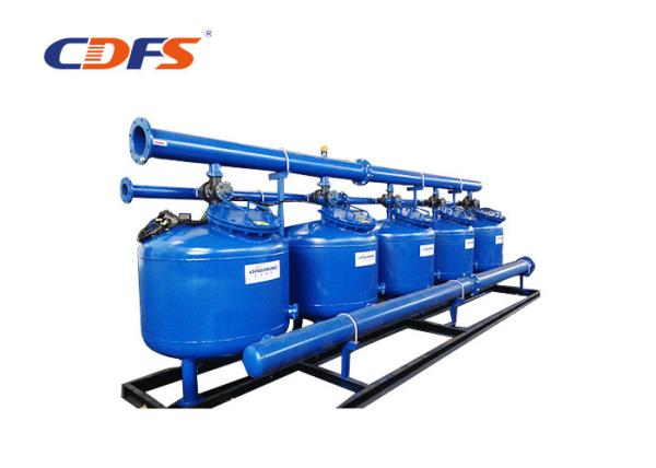 2 - 8 Bar Pressure 24 Inch Sand Filter , PLC Control Stainless Steel Filter